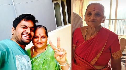 Director Pawan Wodeyar with his mother Geethamma