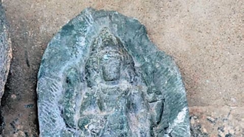 The idol of the Sun god discovered at Betageri near Gadag