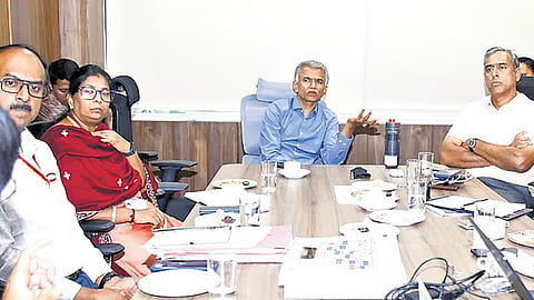 Krishna Byre Gowda holds his first meeting with officials