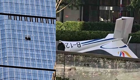 Small plane crash at Beijing high-rise