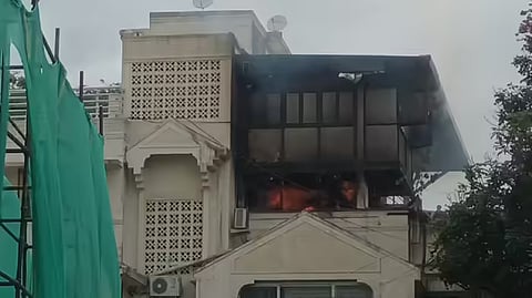 Fire breaks out at apartment near Garuda mall in Bengaluru, no casualties reported