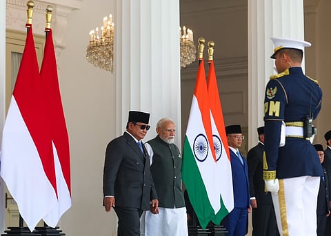 Warm welcome to PM Modi in Jakarta Indonesia