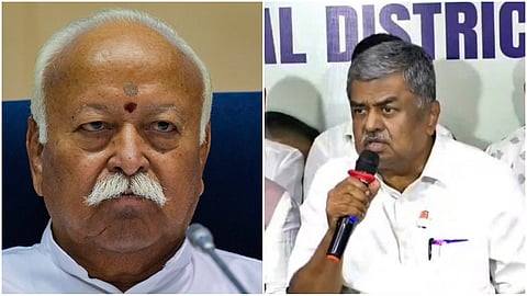 RSS Chief Mohan Bhagwat- KPCC President BK Hariprasad
