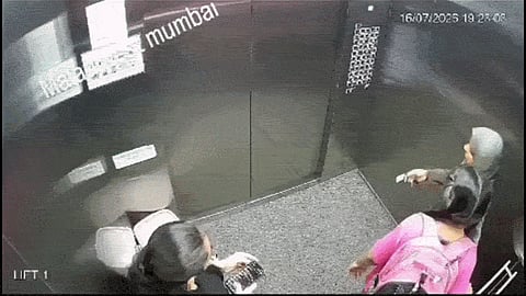 Panic Inside Lift As Aggressive Pet Dog Lunges At Young Girls In Mumbai
