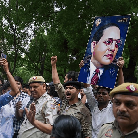 Amit Shah- Pradhan meet underway; police use tear gas shells to disperse protesters