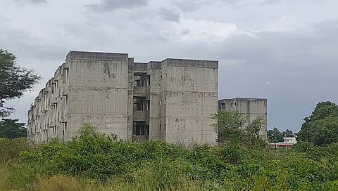 The skeletal structure of the stalled Phase 1 of the BDA’s Kaniminike housing project,