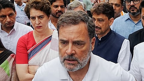 Leader of Opposition in the Lok Sabha Rahul Gandhi addresses media.