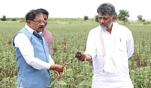 CM and DCM in Chitradurga reviews drough sitiuation
