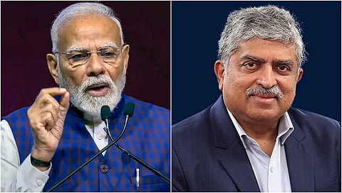PM Modi, Nandan Nilekani