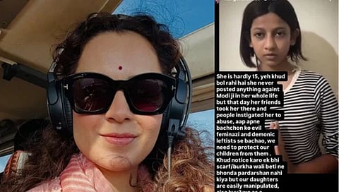 BJP MP Kangana Ranaut responds following apology from 15-year-old girl for insulting PM Modi at protest.