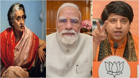 Indira Gandhi, Narendra Modi, Shehzad Poonawalla