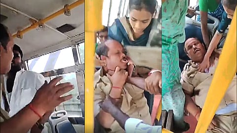 Bus driver attacked in moving bus
