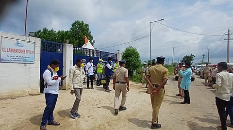 Police at the spot