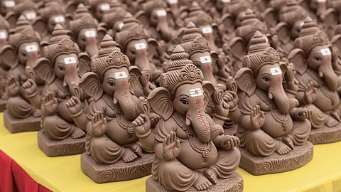 eco-friendly clay Ganesh idols