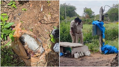 Country bomb explodes in farmer's borewell motor; another recovered amid land dispute, accused absconding