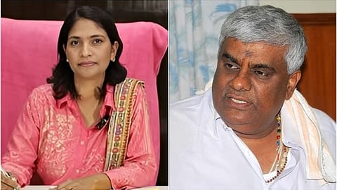 Hassan DC Latha Kumari and HD Revanna
