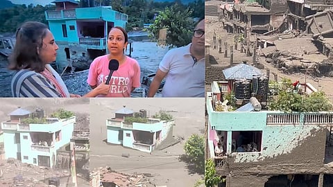 A green house that stood firm even as surrounding buildings were washed away.