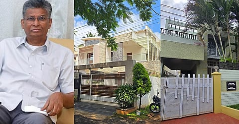 Minister Satish Jarkiholi, his residence at Kuvempu Nagar in Belagavi