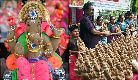 ಗಣೇಶ ಚತುರ್ಥಿಗೆ ಮಾರುಕಟ್ಟೆಯಲ್ಲಿ ಕಂಡ ಕಲರ್ಫುಲ್ ಗಣಪತಿ ಮೂರ್ತಿಗಳು