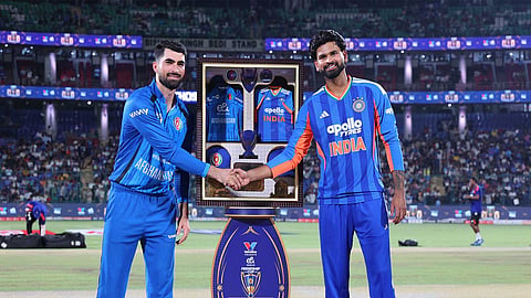 Afghanistan Captain Ibrahim Zadran - India Captain Shreyas Iyer