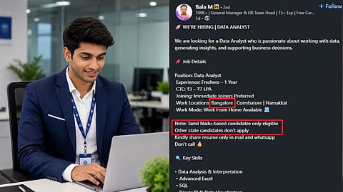 Bengaluru Job Opening Sparks Outrage: Company Demands Only Tamil Nadu Candidates for Local Role