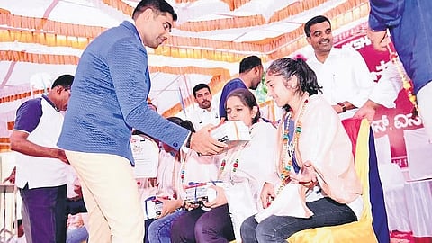 Gangadhar, who runs the bookshop, says his aim is to promote reading habits among the young generation.