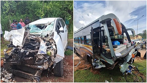 Car and bus crashed in accident