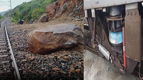 Rock Hits Bengaluru-Bound Express in Dharmapuri