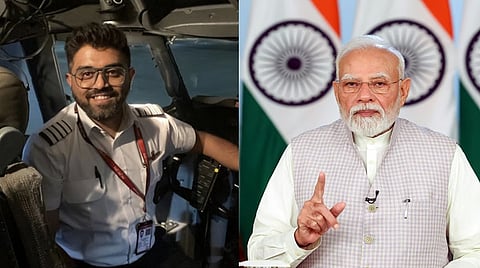 Prime Minister Narendra Modi hailed Indian pilot Captain Smit Machchhar as a "hero"