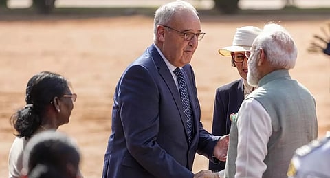 President Draupadi Murmu and PM Narendra Modi welcome Swiss president