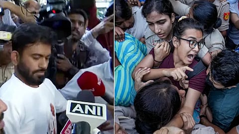 Abhijeet Dipke, Neha Bora detained; flash protests continue in Delhi