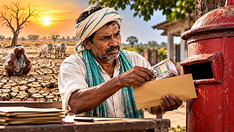 Furious over meagre drought relief, Maharashtra farmer borrows money to send 5,000 rupees back to CM