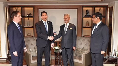 External Affairs Minister S. Jaishankar with US Secretary of State Marco Rubio in Mumbai.