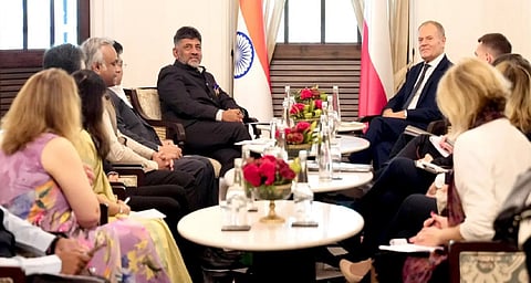 CM D K Shivakumar meeting with Poland PM