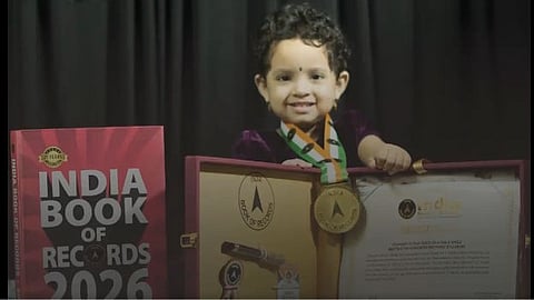 Two-year-old from Uttara Kannada enters India Book of Records as youngest tabla artiste