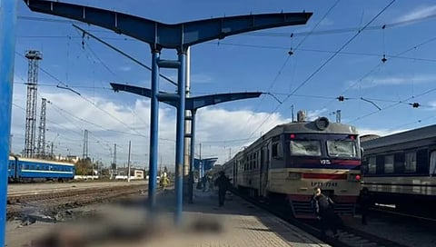 13 killed as Russian drone hits Ukraine train platform