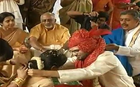 ಮಾಜಿ ಪ್ರಧಾನಿ ಮೊರಾರ್ಜಿ ದೇಸಾಯಿ ಮರಿಮೊಮ್ಮಗ ಮಧುಕೇಶ್ವರ ಅವರ ಮದುವೆ ಸಮಾರಂಭ
