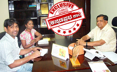 ಕನ್ನಡಪ್ರಭ.ಕಾಮ್ ತಂಡದೊಂದಿಗೆ ಜಗದೀಶ್ ಶೆಟ್ಟರ್