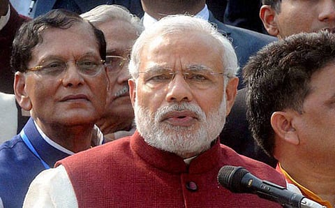 ಗಾಂಧಿಗೆ 'ಸಾಲ್ಟ್ ಮೌಂಟೇನ್' ಸ್ಮಾರಕ ಅರ್ಪಿಸಿದ ಮೋದಿ