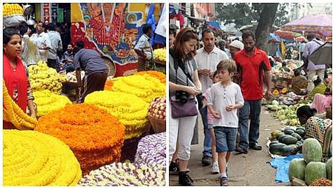 ಕೆ.ಆರ್. ಮಾರುಕಟ್ಟೆಯಲ್ಲಿನ ವ್ಯಾಪಾರ, ವಹಿವಾಟು ದೃಶ್ಯ