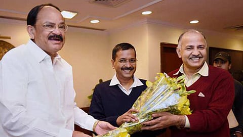 ವೆಂಕಯ್ಯ ನಾಯ್ಡು ಜತೆ ಅರವಿಂದ ಕೇಜ್ರಿವಾಲ್