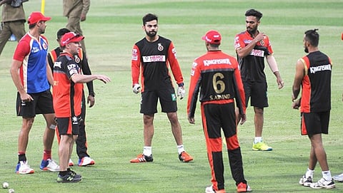 ಅಭ್ಯಾಸ ನಿರತ ಆರ್ ಸಿಬಿ ತಂಡ (ಸಂಗ್ರಹ ಚಿತ್ರ)
