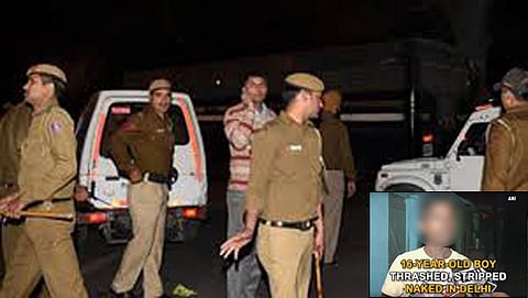 ದೆಹಲಿಯಲ್ಲಿ ಬಾಲಕನ ವಿವಸ್ತ್ರಗೊಳಿಸಿ ಥಳಿತ (ಎಎನ್ಐ ಚಿತ್ರ)