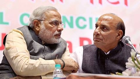 ರಾಜನಾಥ್ ಸಿಂಗ್ ಮತ್ತು ನರೇಂದ್ರ ಮೋದಿ