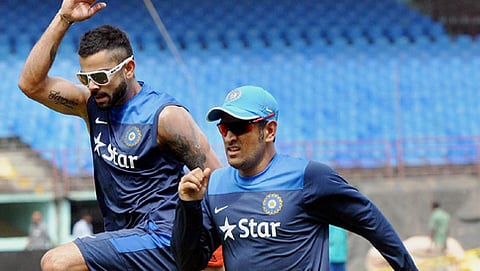 ಮಹೇಂದ್ರ ಸಿಂಗ್ ಧೋನಿ ಹಾಗೂ ವಿರಾಟ್ ಕೊಹ್ಲಿ (ಸಂಗ್ರಹ ಚಿತ್ರ)