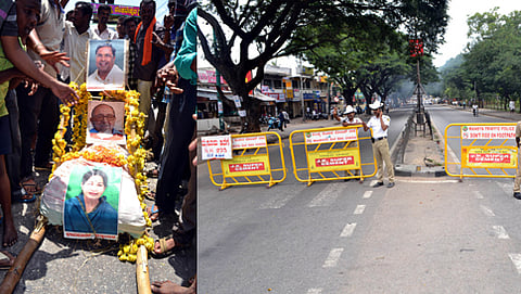 ಮಂಡ್ಯದಲ್ಲಿ ರೈತರ ಪ್ರತಿಭಟನೆ (ಸಂಗ್ರಹ ಚಿತ್ರ)
