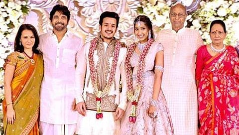 ಅಖಿಲ್ ಅಕ್ಕಿ ನೇನಿ ಮತ್ತು ಶ್ರಿಯಾ ಭೂಪಾಲ್ ನಿಶ್ಚಿತಾರ್ಥ( ಸಂಗ್ರಹ ಚಿತ್ರ)