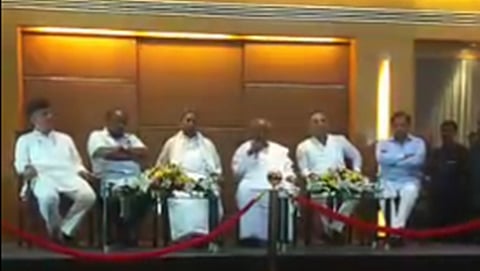 ಕಾಂಗ್ರೆಸ್, ಜೆಡಿಎಸ್ ನಾಯಕರ ಜಂಟಿ ಸುದ್ದಿಗೋಷ್ಠಿ