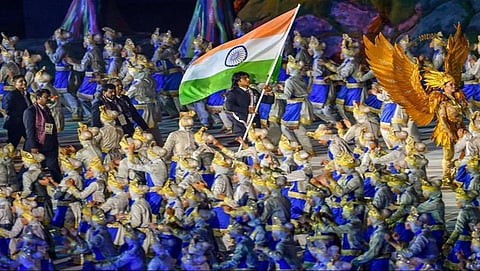 ಏಷ್ಯನ್ ಗೇಮ್ಸ್ 2018ರಲ್ಲಿ ಭಾರತದ ಪಥಸಂಚಲನ