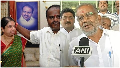 ಅನಿತಾ ಕುಮಾರಸ್ವಾಮಿ, ಮುಖ್ಯಮಂತ್ರಿ ಕುಮಾರಸ್ವಾಮಿ, ಸಚಿವ ಜಿ ಟಿ ದೇವೇಗೌಡ(ಸಂಗ್ರಹ ಚಿತ್ರ)
